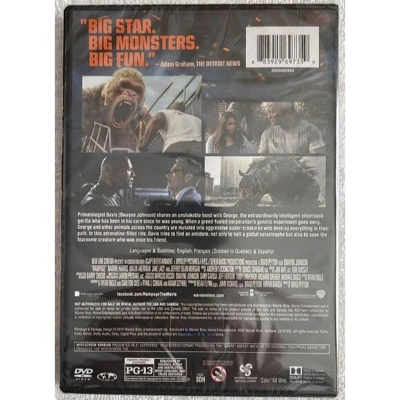 Rampage - DVD - Dwayne Johnson NEW - Picture 2 of 2